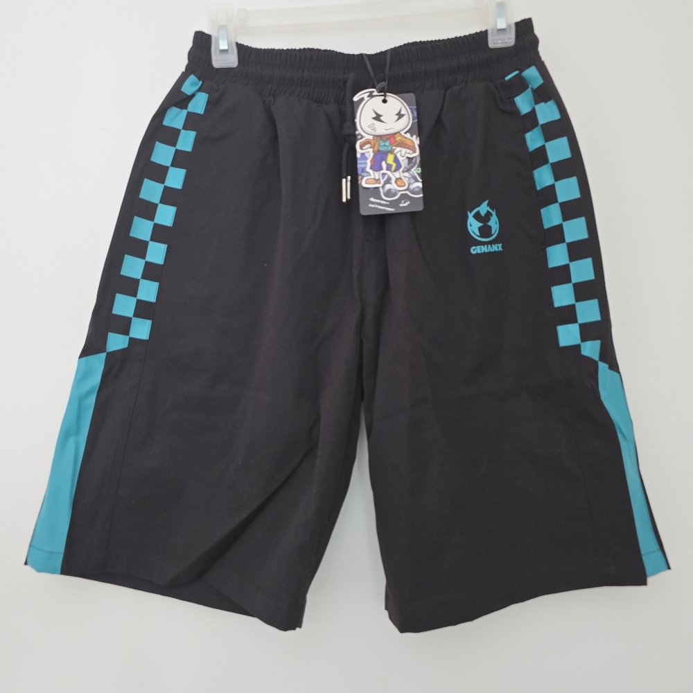 Genanx black and blue checkered shorts - NWT size - Medium 29/30